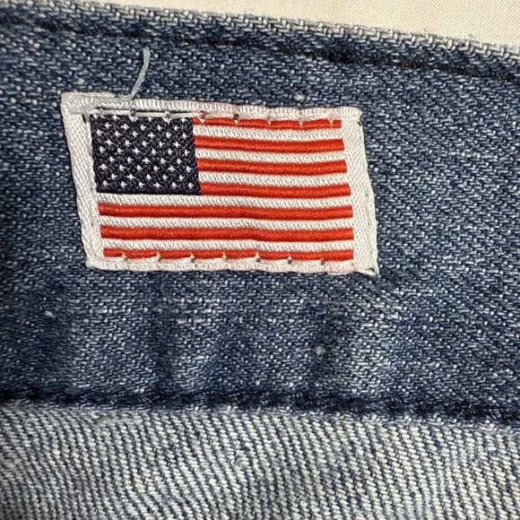 JEANS TRUE STRAIGHT RELIGION MEN 36X34 VTGSTYLE 24-870BRBTE Skull PATCH USA